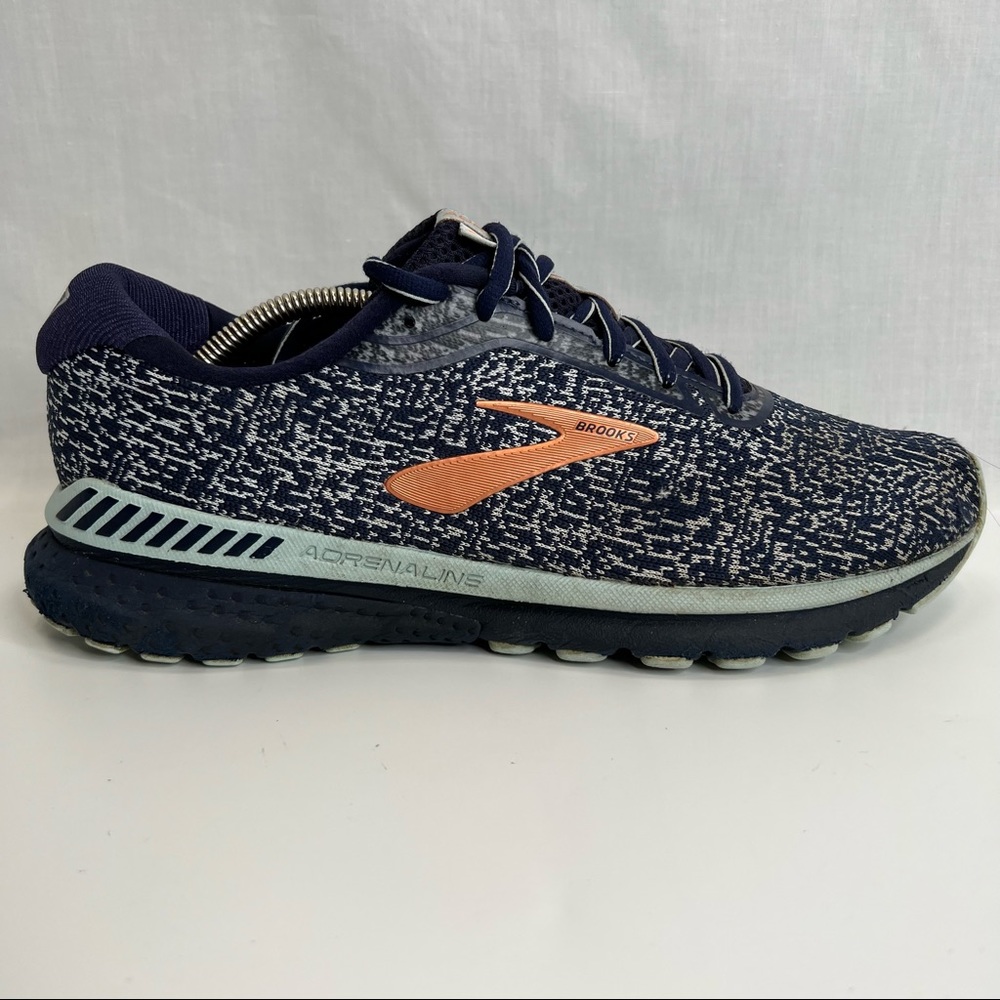 Brooks Mens Sz 12 MediumB Adrenaline 20  Blue Blue Running Shoes Cushion NEUTRAL